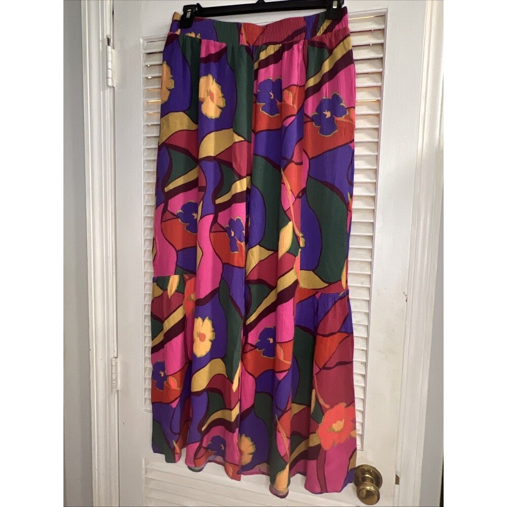 Easel Los Angeles Flared Pants Multicolor Wide Leg Boho Women’s Large